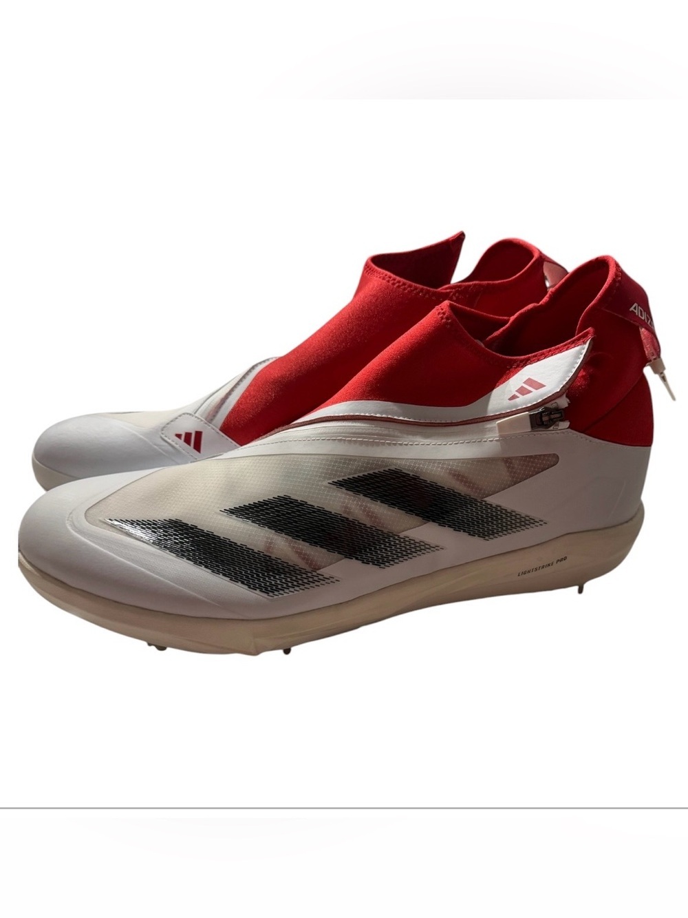 Adidas Baseball Cleats Men’s Sz 17 Red Adizero Impact+ BSB Zip Up Shoes IH2536